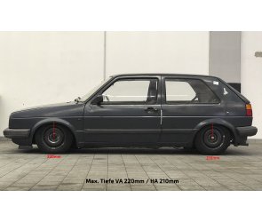 TA Technix Gewindefahrwerk Deep  härteverstellbar für Volkswagen (VW) Golf 2 